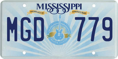 MS license plate MGD779