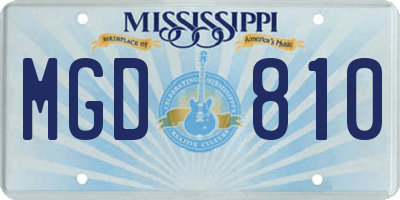 MS license plate MGD810