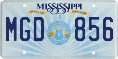 MS license plate MGD856