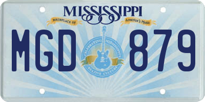MS license plate MGD879