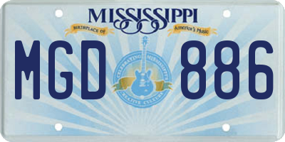 MS license plate MGD886