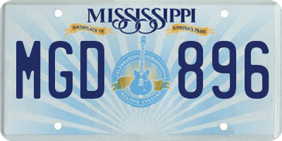 MS license plate MGD896