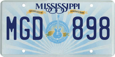 MS license plate MGD898