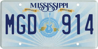 MS license plate MGD914