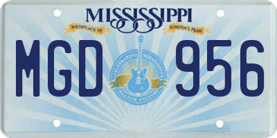 MS license plate MGD956