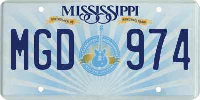 MS license plate MGD974