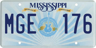 MS license plate MGE176