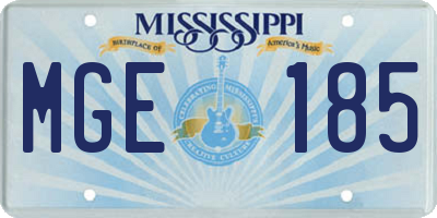MS license plate MGE185