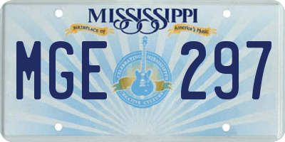 MS license plate MGE297