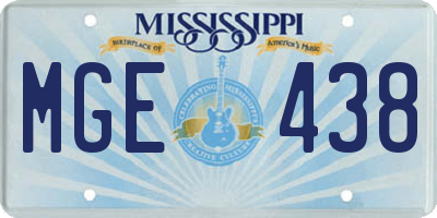 MS license plate MGE438