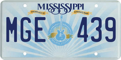 MS license plate MGE439