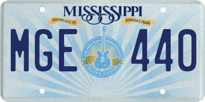 MS license plate MGE440