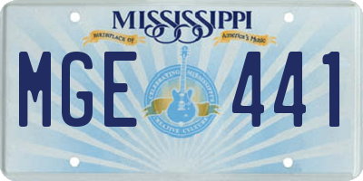 MS license plate MGE441