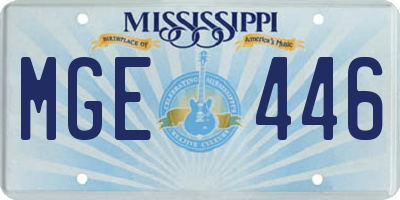 MS license plate MGE446