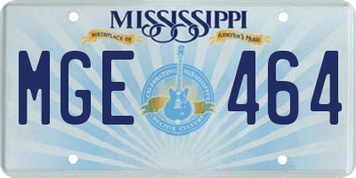 MS license plate MGE464