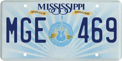 MS license plate MGE469