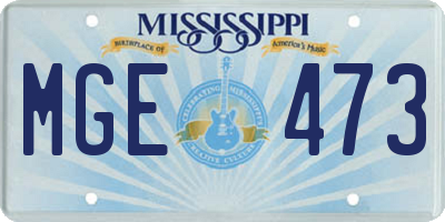 MS license plate MGE473