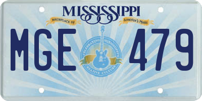 MS license plate MGE479