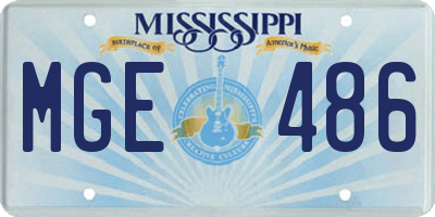 MS license plate MGE486