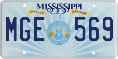 MS license plate MGE569