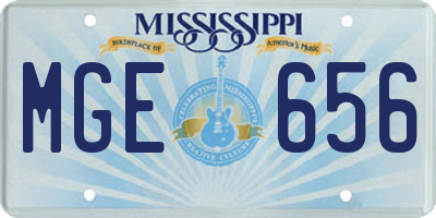 MS license plate MGE656