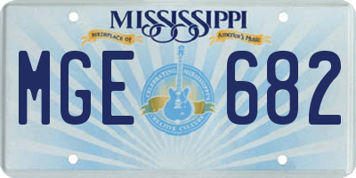 MS license plate MGE682