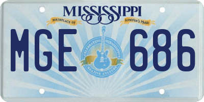 MS license plate MGE686