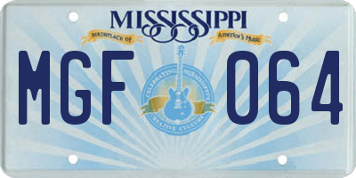MS license plate MGF064