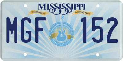 MS license plate MGF152