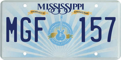 MS license plate MGF157