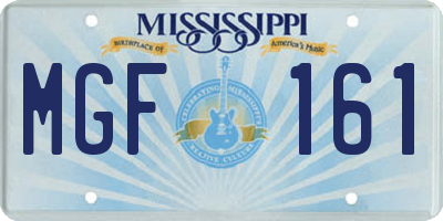 MS license plate MGF161