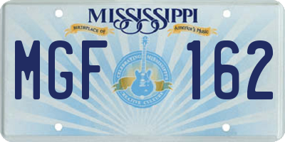 MS license plate MGF162