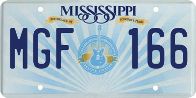 MS license plate MGF166