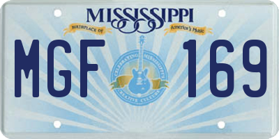 MS license plate MGF169