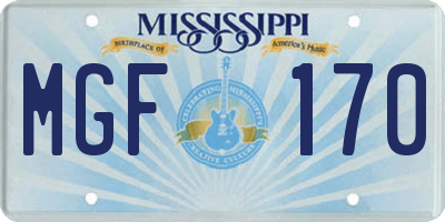 MS license plate MGF170