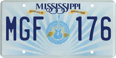 MS license plate MGF176