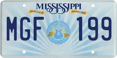 MS license plate MGF199