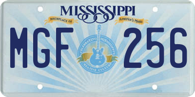 MS license plate MGF256
