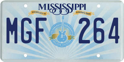MS license plate MGF264