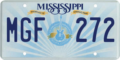 MS license plate MGF272