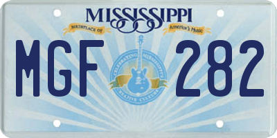 MS license plate MGF282