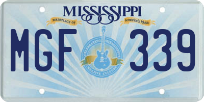 MS license plate MGF339