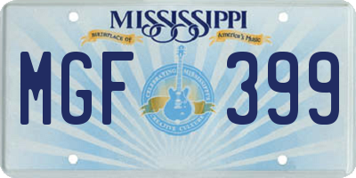 MS license plate MGF399