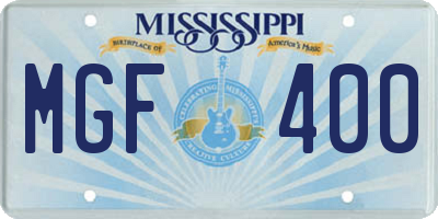 MS license plate MGF400