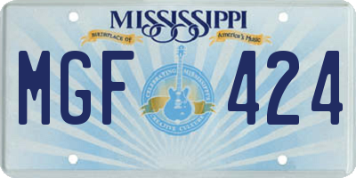 MS license plate MGF424