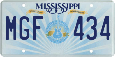 MS license plate MGF434