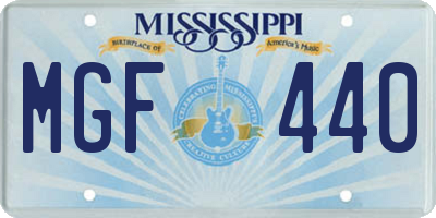 MS license plate MGF440