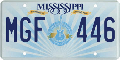 MS license plate MGF446