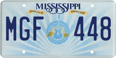 MS license plate MGF448