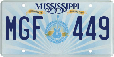 MS license plate MGF449